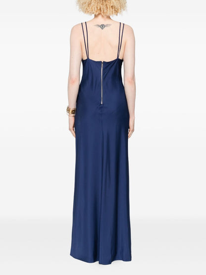 Alice + Olivia Kiro Indigo Blue Spaghetti Strap Maxi Dress Blue