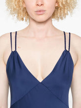 Alice + Olivia Kiro Indigo Blue Spaghetti Strap Maxi Dress Blue