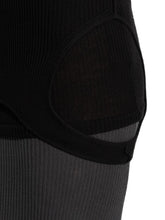 Balenciaga Sleeveless Ribbed Layered Maxi Dress Black