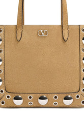 Valentino Garavani Nellcôte Mini Suede Shopping Bag Sand Beige