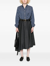 Brunello Cucinelli Striped Cotton and Silk Long-Sleeve Shirt Blue blue