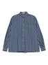 Brunello Cucinelli Striped Cotton and Silk Long-Sleeve Shirt Blue blue