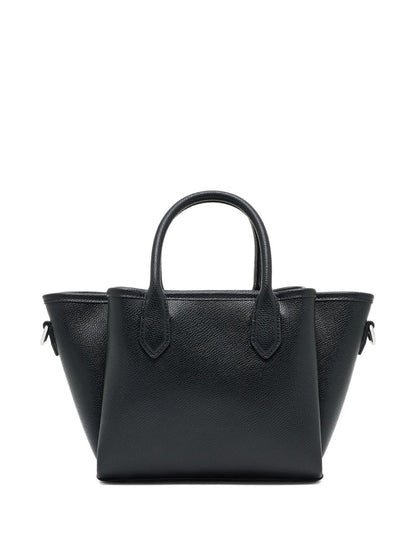 Emporio Armani Small Palmellato Shopper Bag Black