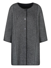 Emporio Armani Double-Faced Virgin Wool Cape Midi Coat in Black