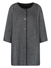 Emporio Armani Double-Faced Virgin Wool Cape Midi Coat in Black