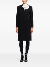 Emporio Armani Single-Breasted Wool Coat Black black