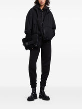 Emporio Armani Quilted Cotton Hooded Blouson Jacket Black