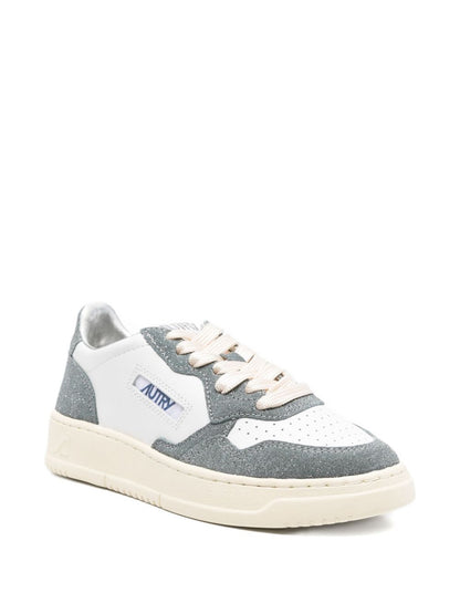 Autry Medalist Low Grey Suede and Leather Sneakers Grey
