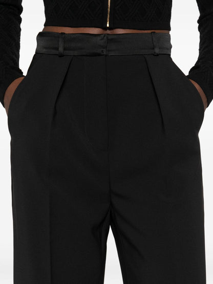 Elisabetta Franchi High-Waisted Flared Trousers Black