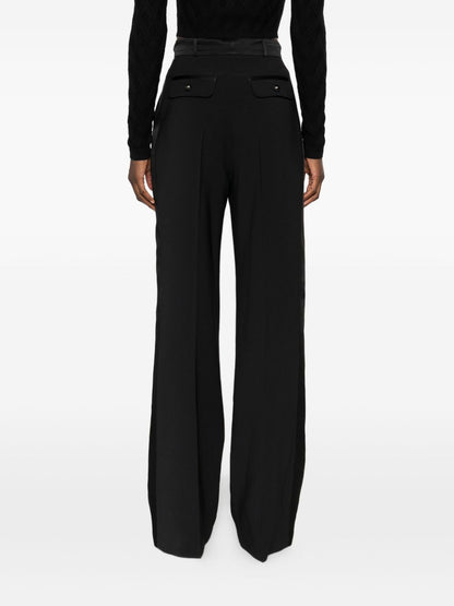 Elisabetta Franchi High-Waisted Flared Trousers Black