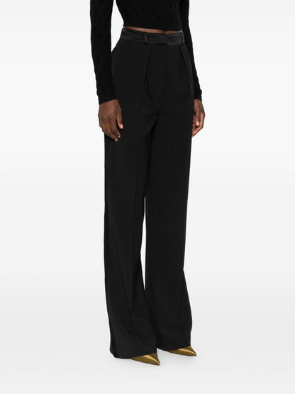 Elisabetta Franchi High-Waisted Flared Trousers Black