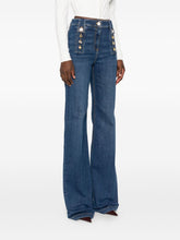 Elisabetta Franchi High-Waisted Straight-Leg Denim Jeans Blue Blue