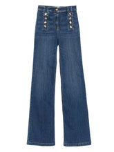 Elisabetta Franchi High-Waisted Straight-Leg Denim Jeans Blue Blue