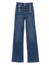 Elisabetta Franchi High-Waisted Straight-Leg Denim Jeans Blue Blue