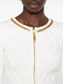 Elisabetta Franchi Cropped Diamond-Pattern Cardigan in Ivory Ivory