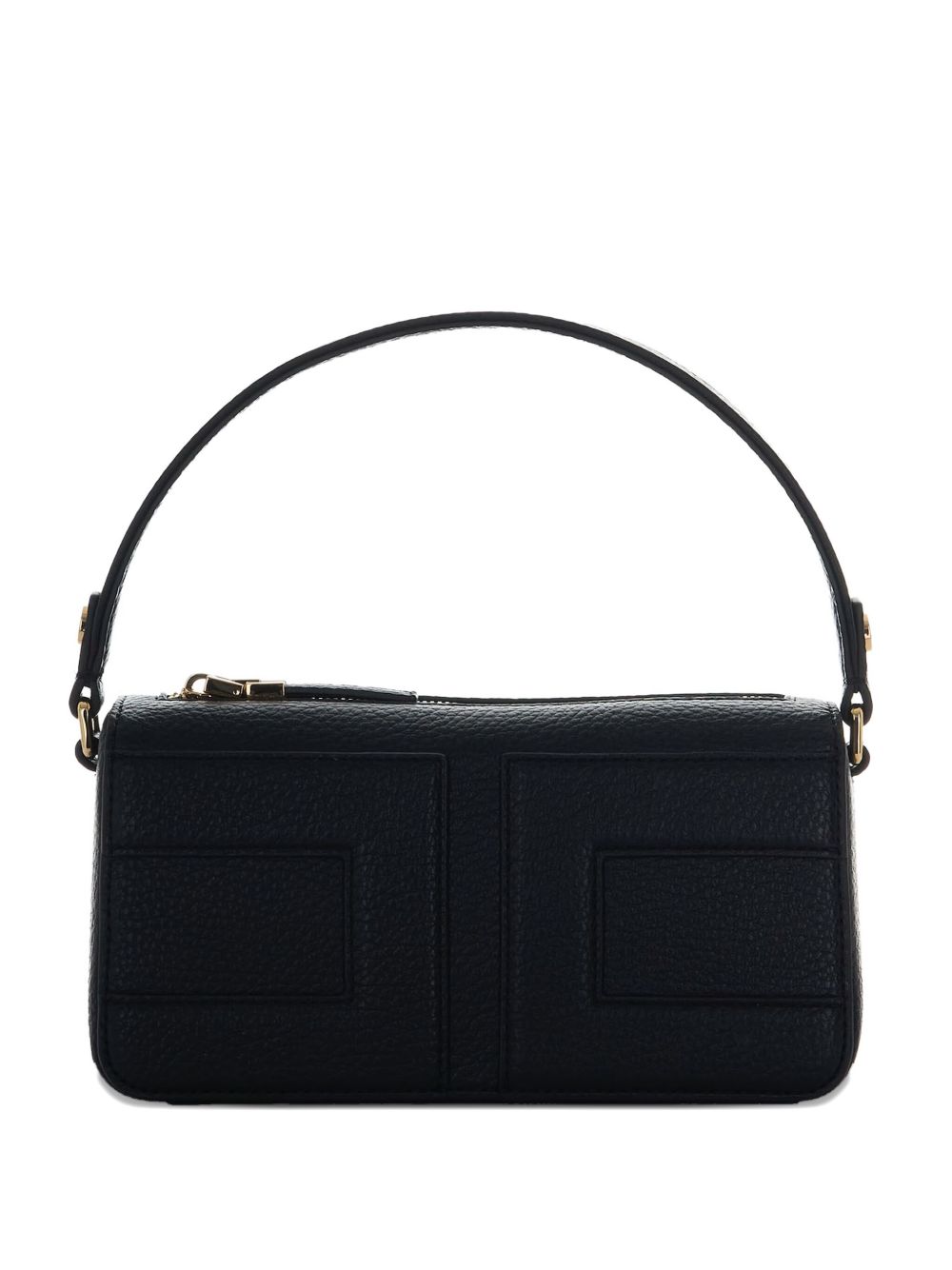 Elisabetta Franchi Top-Handle Panelled Black Shoulder Bag Black