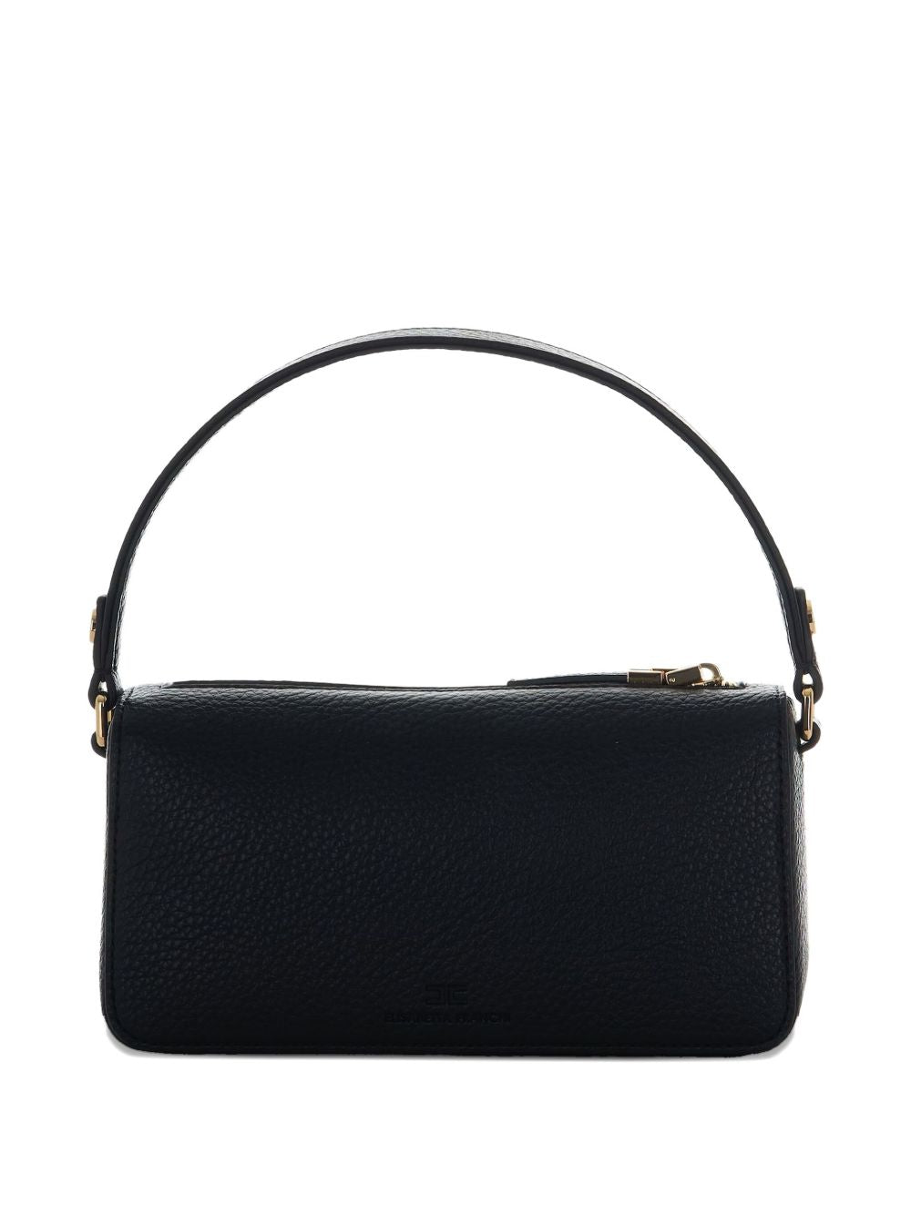 Elisabetta Franchi Top-Handle Panelled Black Shoulder Bag Black