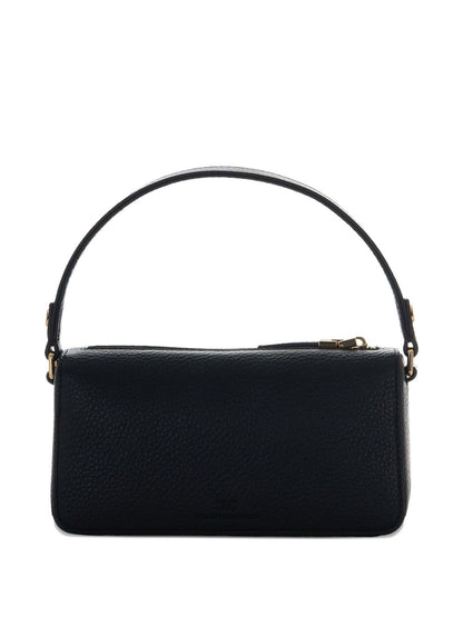 Elisabetta Franchi Top-Handle Panelled Black Shoulder Bag Black