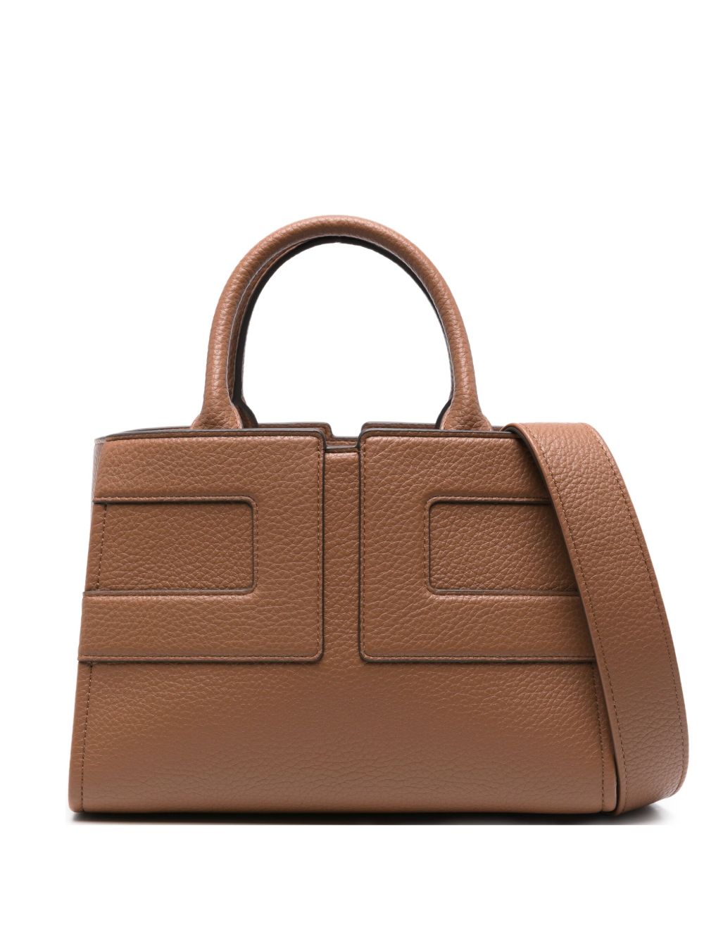 Elisabetta Franchi Panelled Rectangular Tote Bag in Brown