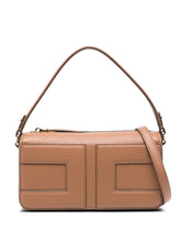 Elisabetta Franchi Panelled Rectangular Tote Bag Leather Brown