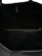 Elisabetta Franchi Large Black Tote Bag with Gold-Tone Logo Details Black