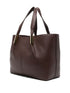 Elisabetta Franchi Large Structured Tote with Logo, Brown Brown