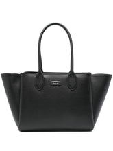 Emporio Armani Large Palmellato-Finish Shopper Bag Black