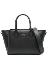 Emporio Armani Medium Palmellato Shopper Bag Black