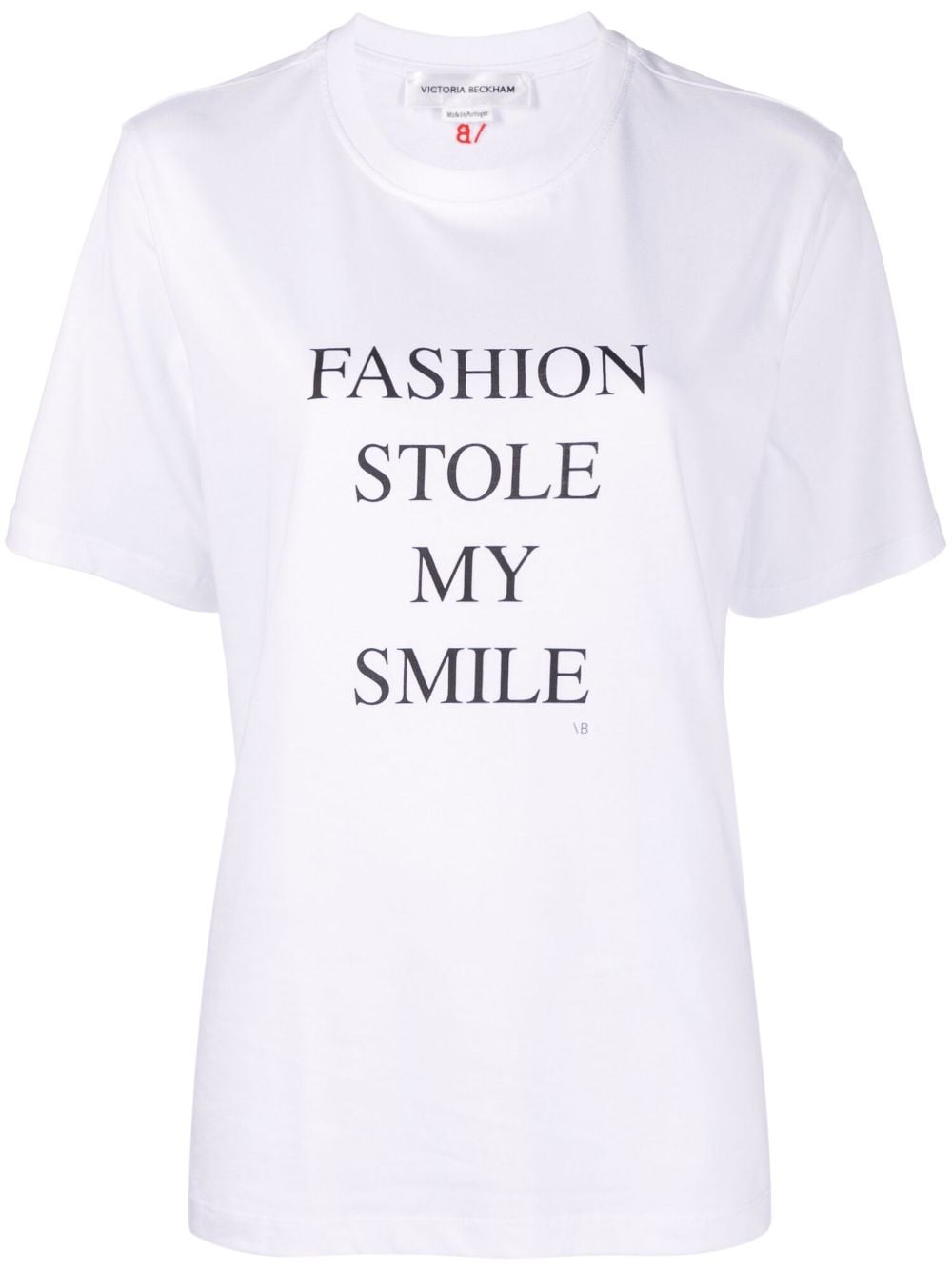 Victoria Beckham Silk &amp; Nylon Fashion Stole My Smile White T-Shirt White