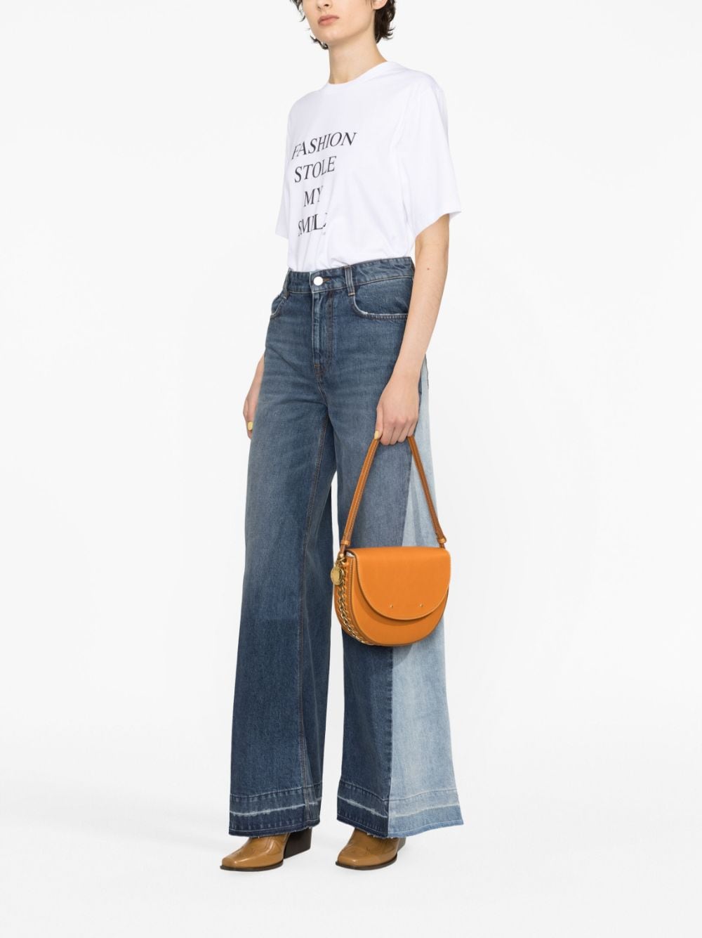 Victoria Beckham Silk &amp; Nylon Fashion Stole My Smile White T-Shirt White