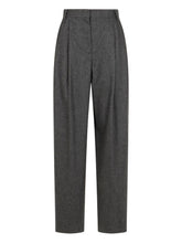Emporio Armani Checked Wool-Blend Trousers Grey