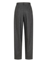 Emporio Armani Checked Wool-Blend Trousers Grey