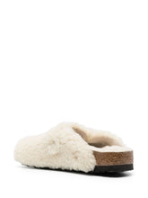 Birkenstock Boston Shearling Lamb Fur Platform Mules White White