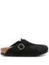 Birkenstock Boston Suede Leather Slippers Black