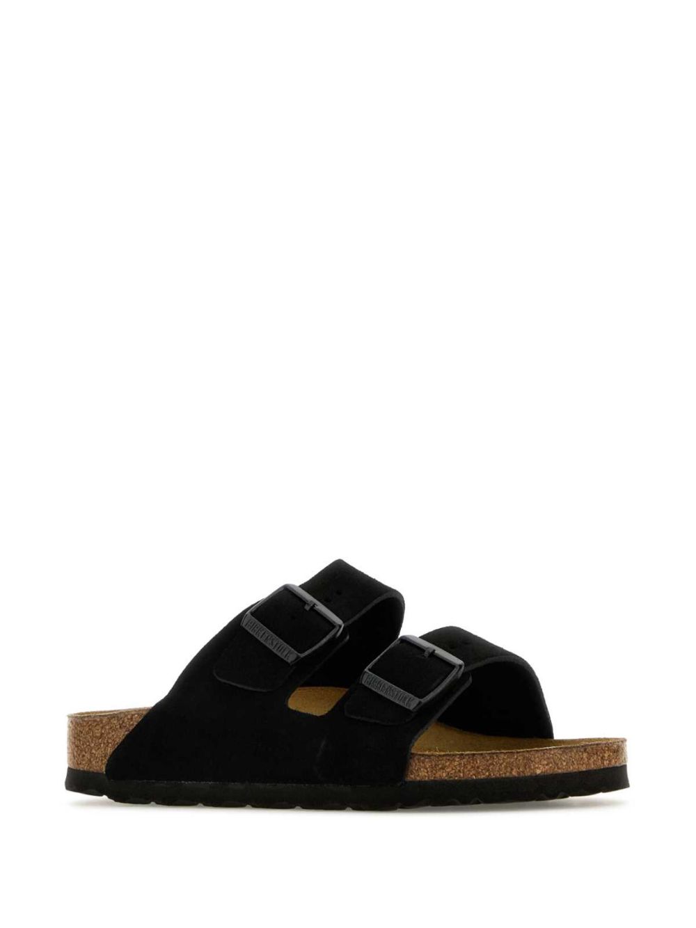 Birkenstock Arizona Black Suede Buckle Sandals Black