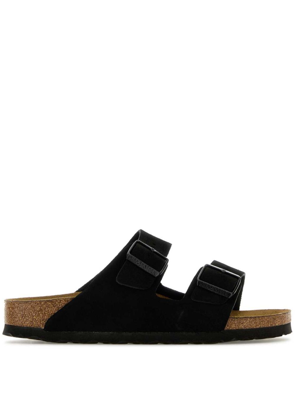 Birkenstock Arizona Black Suede Buckle Sandals Black