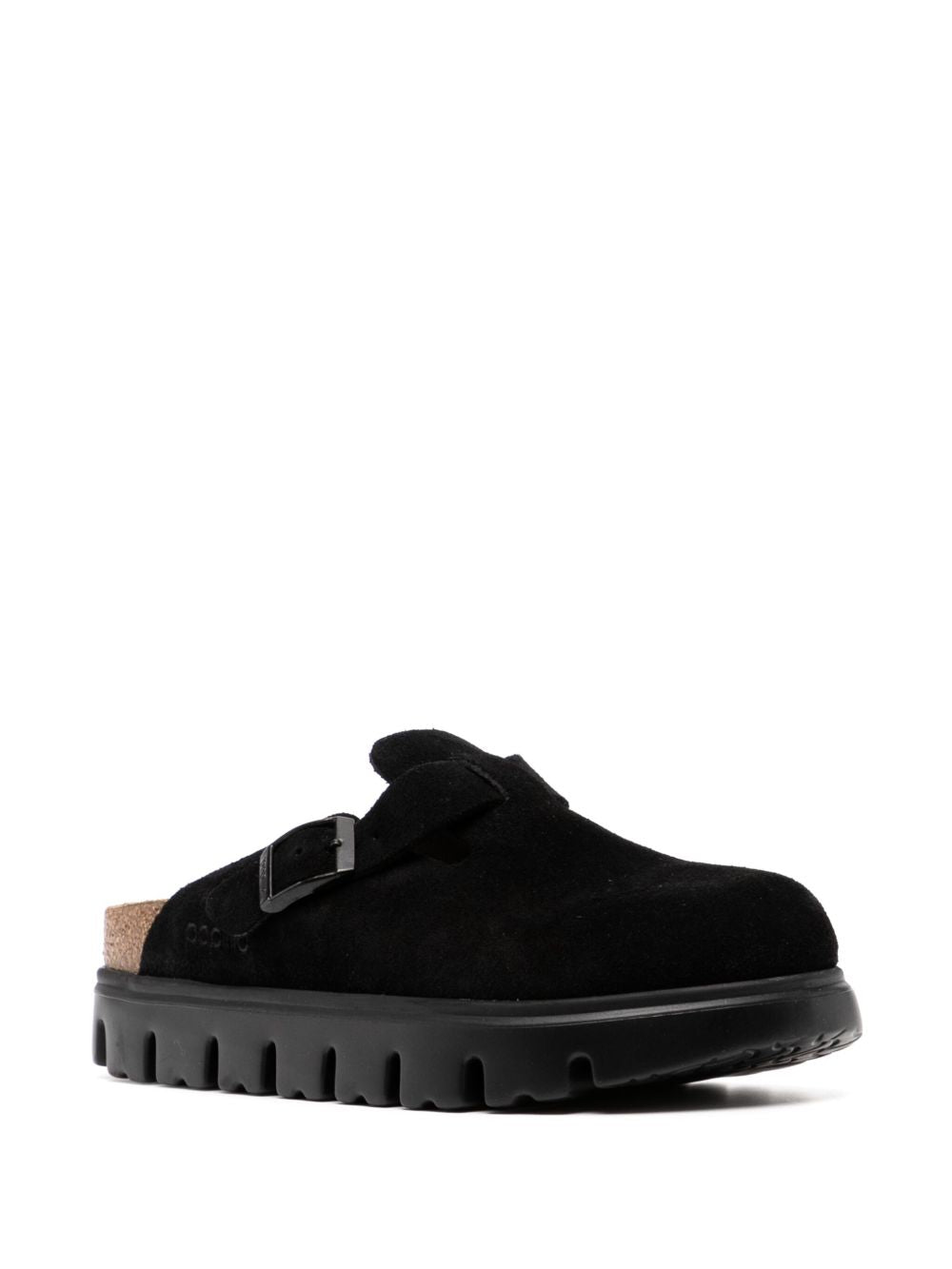 Birkenstock Boston Chunky Suede Clogs Black