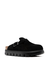 Birkenstock Boston Chunky Suede Clogs Black