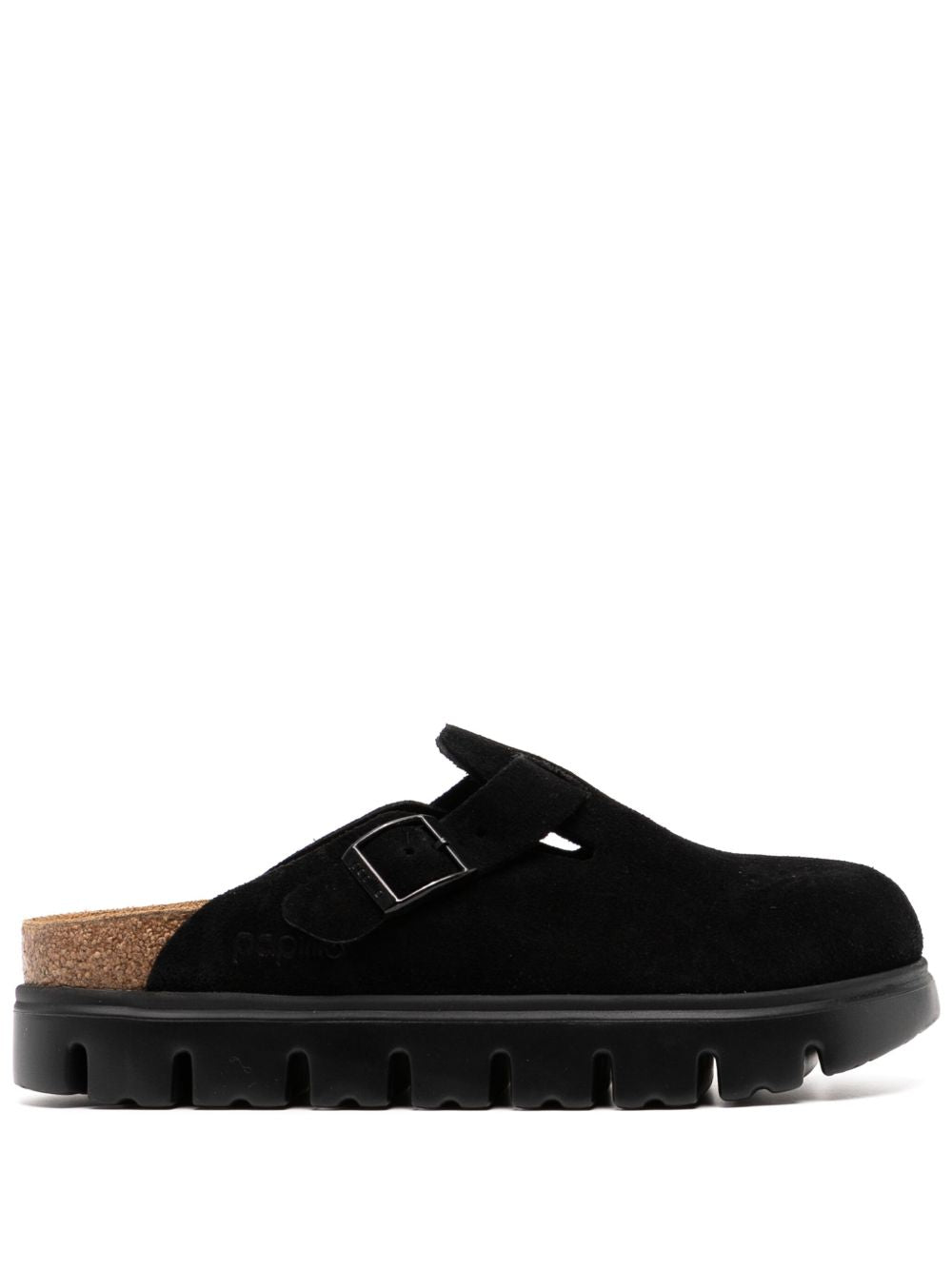 Birkenstock Boston Chunky Suede Clogs Black