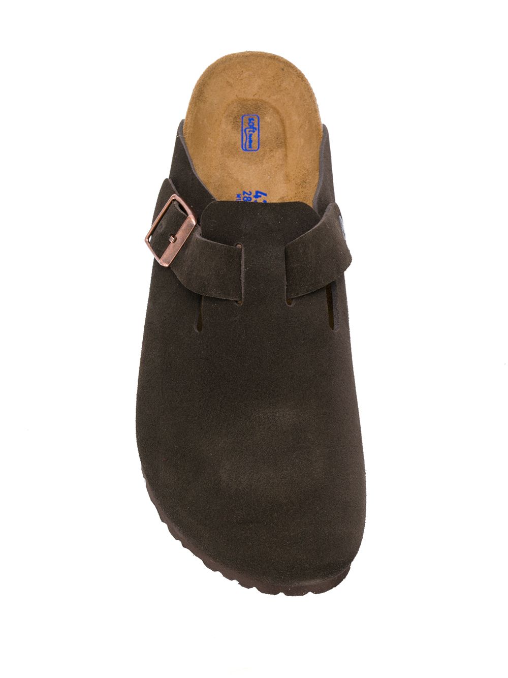 Birkenstock Boston Suede Narrow-Fit Slip-On Sandals Brown