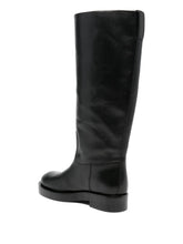Paris Texas Silk & Napa Leather Knee-High Boots Black