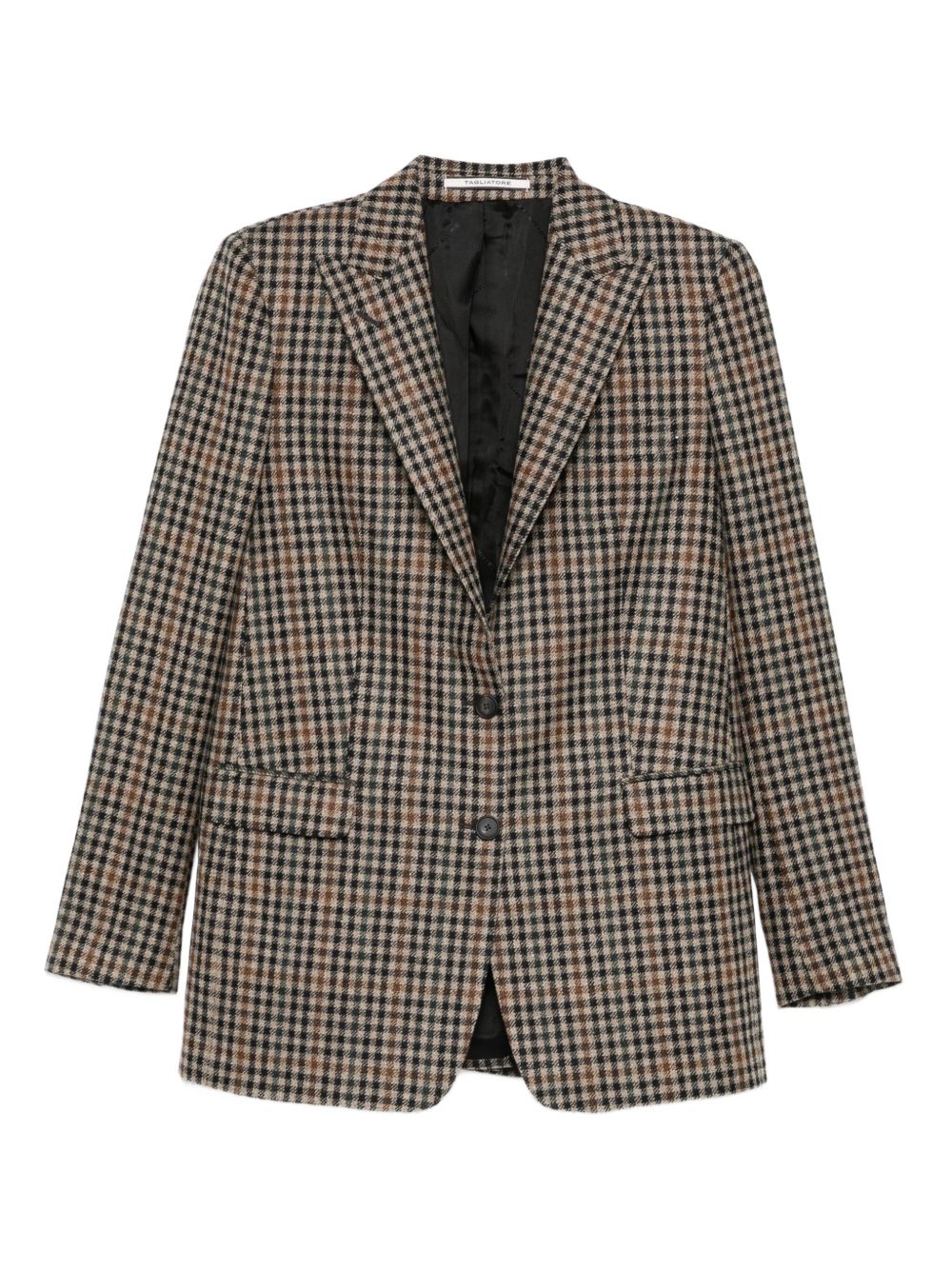Tagliatore Single-Breasted Silk, Nylon and Wool Jacket Black