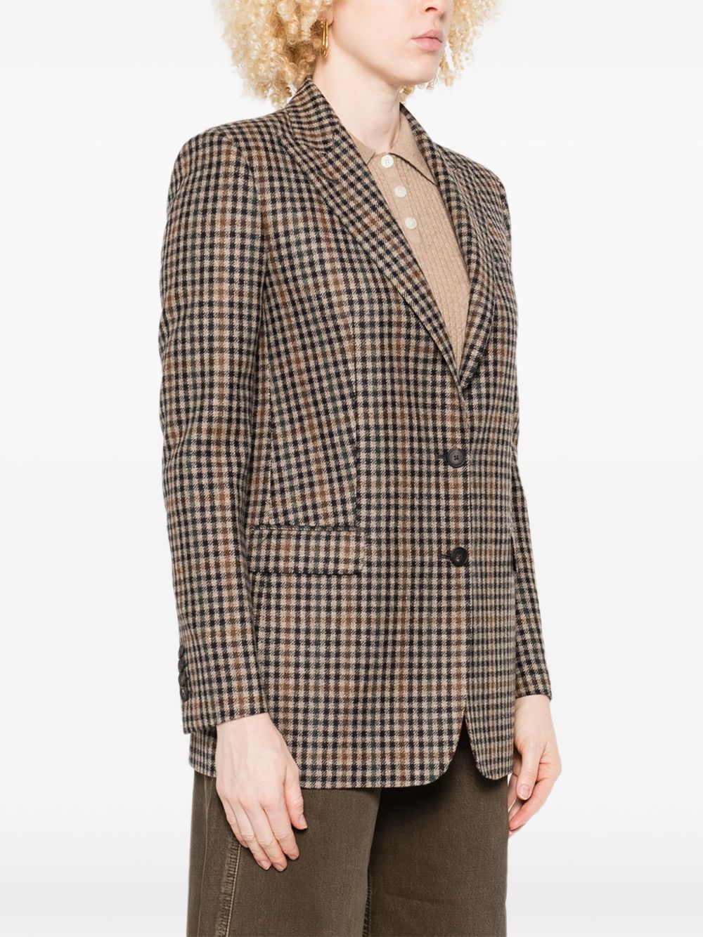 Tagliatore Single-Breasted Silk, Nylon and Wool Jacket Black