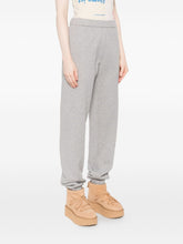 The Attico High-Rise Silk-Cotton Blend Trousers Light Grey