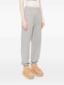 The Attico High-Rise Silk-Cotton Blend Trousers Light Grey