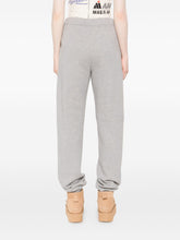 The Attico High-Rise Silk-Cotton Blend Trousers Light Grey