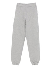 The Attico High-Rise Silk-Cotton Blend Trousers Light Grey