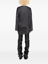 The Attico Shiny Grey Silk-Nylon Mini Dress Grey