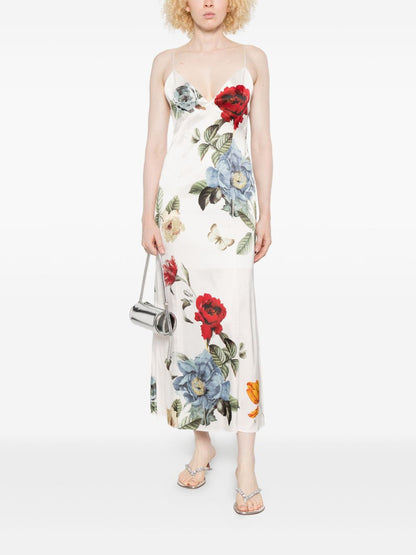 Alice + Olivia Julietta Silk-Blend Slip Dress Multicolour