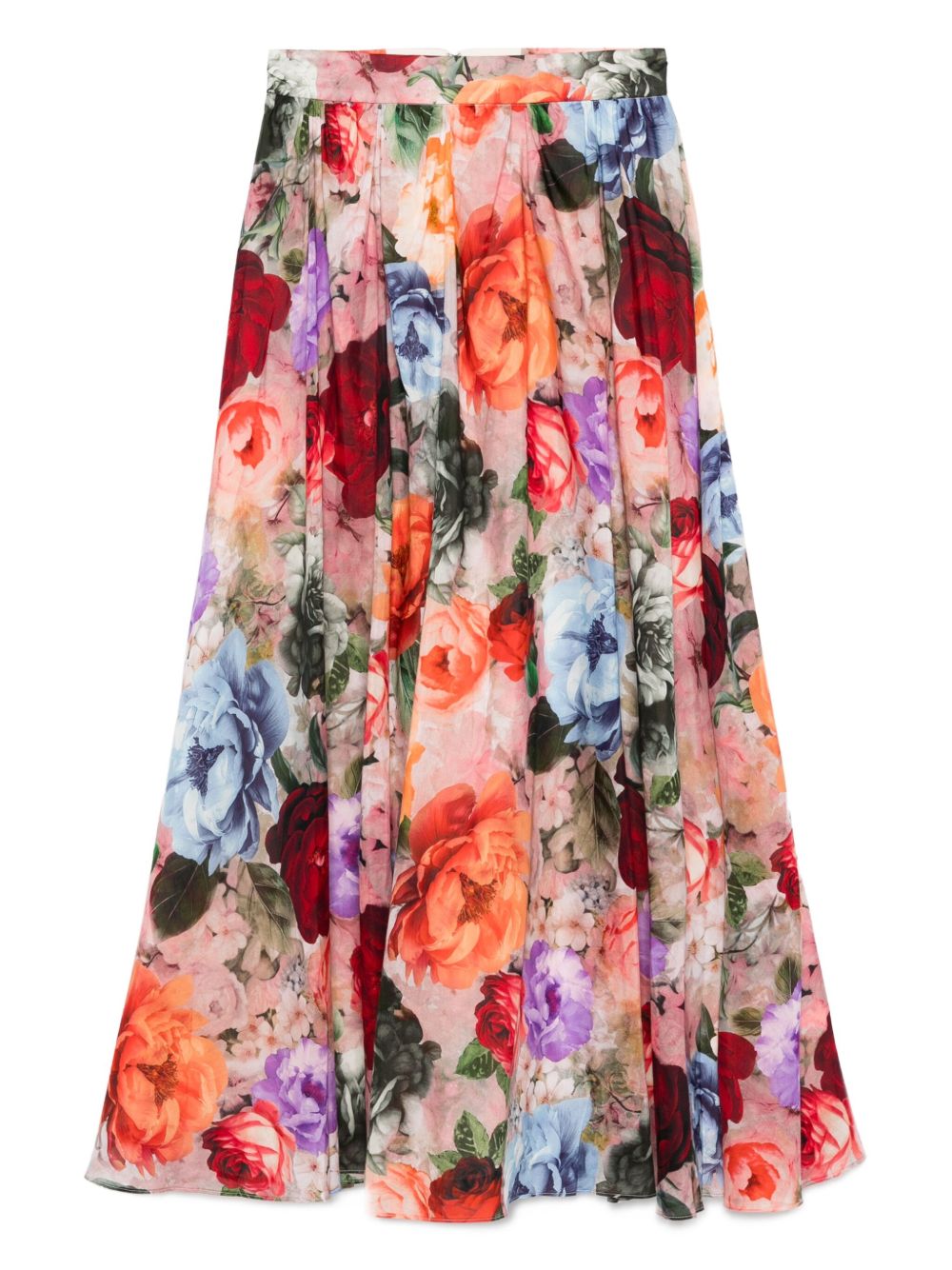 Alice + Olivia Nilda Pleated Floral Maxi Skirt Multicolour